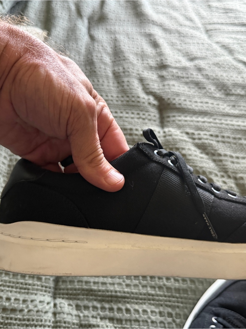 Cole Haan Men's Black Low-Top Casual Sneakers - Picture 4 of 4
